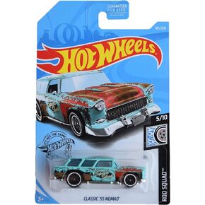 Hot Wheels Rod Squad Series 5/10 Classic '55 Nomad 183/250, Aqua