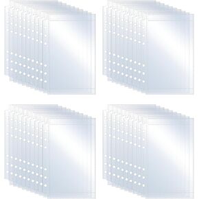 40 Pieces A6 Binder Pockets,Clear Plastic Binder Inserts for Credit Card Photos,Budget Sheet Protector Sleeves with 6 Holes,Waterproof Refill Pockets with Top Loading Paper Protector for 6 Ring Binder