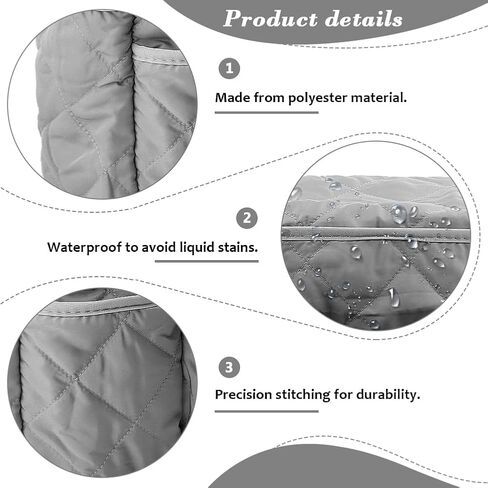 SYCOOVEN كرسي بذراعين ومسند ذراع للأريكة وأغطية ذراع للأريكة غير قابلة للانزلاق للأريكة مع منظم كرسي 14 جيبًا لمجلة الهاتف عن بعد للتلفزيون (رمادي، الحجم: 20 × 5.98 × 8.66 بوصة) in Kuwait