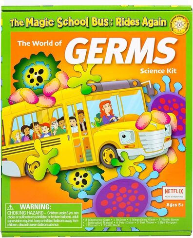 The Magic School Bus Rides Again: The World of Germs By Horizon Group USA, Homeschool STEM Kits For Kids, Includes Hands-On Educational Manual, Magnifying Glass, Petri Dish, Test Tubes & More, Multi in Saudi Arabia
