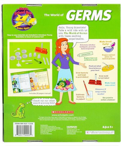 The Magic School Bus Rides Again: The World of Germs By Horizon Group USA, Homeschool STEM Kits For Kids, Includes Hands-On Educational Manual, Magnifying Glass, Petri Dish, Test Tubes & More, Multi in Saudi Arabia