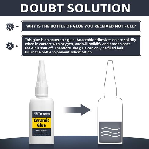 Sxhyf Ceramic Glue - 30g Ceramic Repair Oily Glue, Instant Bonding, Strong Adhesion, Repairs Last a Long Time, for Pottery, Porcelain, DIY Craft, Glass, Metal, Plastic, Wood Furniture, Leather, G00A in Kuwait