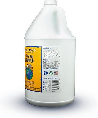 earthbath, Sweet Orange Dirty Dog Shampoo - Cruelty Free Dog Shampoo and Conditioner, Made in USA, Gentle Dog Wash, Best Puppy Shampoo & Puppy Supplies - 128 Oz (1 Pack) in Kuwait