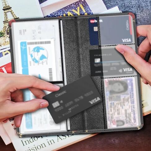 حامل بطاقات تسجيل وتأمين السيارة بطباعة وردة حمراء، حامل تسجيل ترخيص من جلد البولي يوريثان الفاخر لرخصة القيادة، وبطاقة التأمين، والأعمال الورقية، أسود in Kuwait