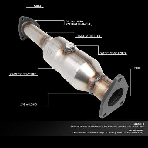 DNA MOTORING استبدال العادم الخلفي للمحول الحفاز على طراز المصنع متوافق مع 8-02 Honda Accord، OEM-CONV-023 in Saudi Arabia