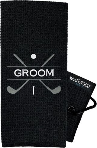Groom Golf Towel - Groom Gifts - Bridal Party Gifts - Wedding Party Golf Towels - Golf Gifts for Groomsman - Embroidered Golf Gifts in Saudi Arabia
