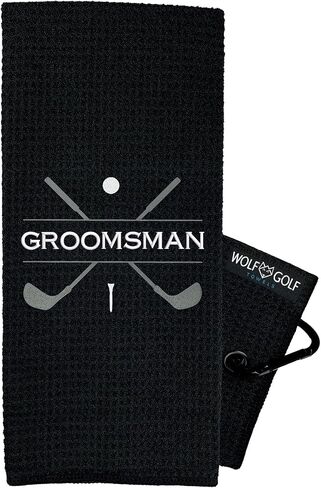 Groom Golf Towel - Groom Gifts - Bridal Party Gifts - Wedding Party Golf Towels - Golf Gifts for Groomsman - Embroidered Golf Gifts in Saudi Arabia