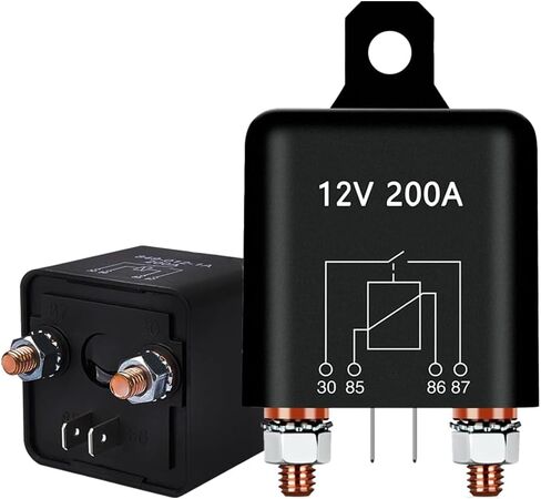 DC12V 250A Starter Relay 4 Pin Split Charge Relay Switch 12V المستمر الثقيلة SPST عالية التيار 4 محطة سيارة كاتب على إيقاف التحكم التتابع للسيارات سيارة قارب البحرية شاحنة RV التخييم (1PCS) in Kuwait