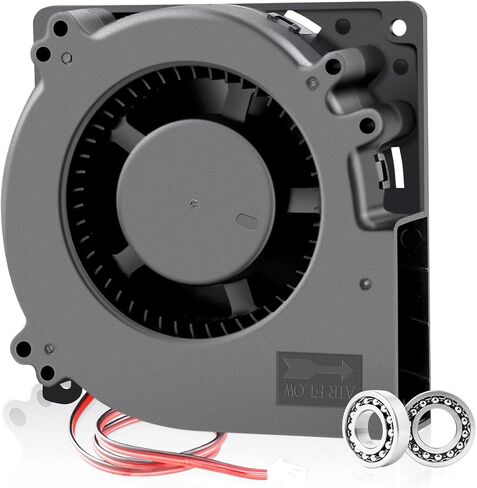 12V Brushless Squirrel Cage Centrifugal Blower Fan 120mm x 32mm, High CFM Turbine Fan Dual Ball for DIY Exhaust Vent Cooling Ventilation Inflatable in Saudi Arabia