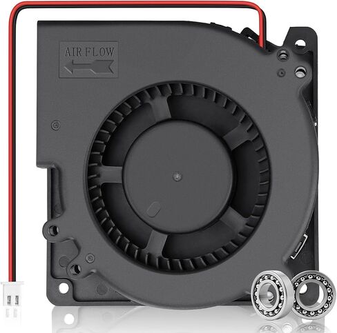 12V Brushless Squirrel Cage Centrifugal Blower Fan 120mm x 32mm, High CFM Turbine Fan Dual Ball for DIY Exhaust Vent Cooling Ventilation Inflatable in Saudi Arabia