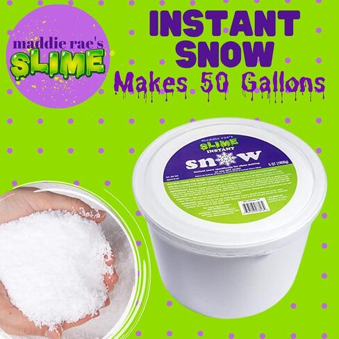 عبوة Maddie Rae's Instant Snow XL - تصنع 50 جالونًا من أفضل مسحوق ثلج صناعي مزيف لطين السحاب، صُنع في الولايات المتحدة الأمريكية بواسطة Snowonder - آمن للأطفال، وغير سام - مشاريع علمية، والعطلات، والفنون والحرف اليدوية in Saudi Arabia