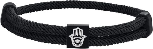 TempBeau Braided Men Rope Cross Bracelet - Adjustable Tree of Life Cord Surfing Bracelet, Handmade Nautical Navy Marine String Bracelet with Metal Knot, Easter Women Bracelets Gifts in Saudi Arabia
