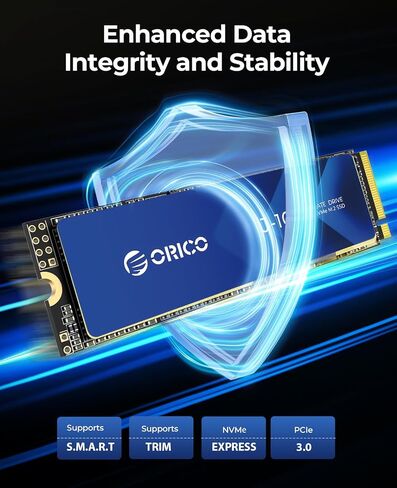 ORICO NVMe SSD 1TB M.2 with Heatsink, Up to 3100MB/s PCIe Gen3x4 2280 Internal Solid State Drive, SLC Cache 3D NAND, Compatible with Laptop and PC Desktops -J10 in Saudi Arabia
