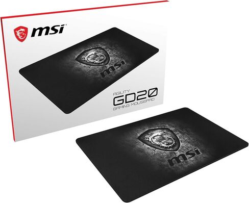 MSI Agility GD20 Premium Gaming Mouse Pad, Standard Medium Size,Ultra Smooth Micro-Tex Textile Surface,Anti-Slip Natural Rubber Base,Extra Thick,Perfect for Laser and Optical Mice,12.5" X 8.7" X 0.2" in Saudi Arabia