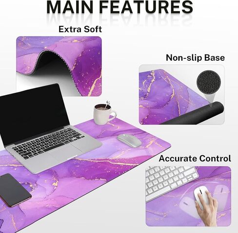 Bees Daisy Flower Desk Mat, Yellow Honey Kids Mouse Pad Set with Wrist Support, 4-in-1 Large Mousepad+Keyboard Wrist Rest+Mouse Wrist Rest+Coaster with Ergonomic Design, Non-Slip Mat in Saudi Arabia
