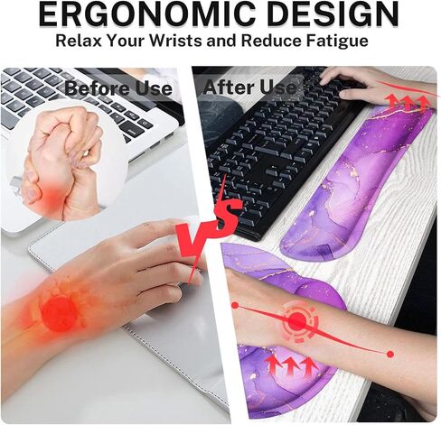 Bees Daisy Flower Desk Mat, Yellow Honey Kids Mouse Pad Set with Wrist Support, 4-in-1 Large Mousepad+Keyboard Wrist Rest+Mouse Wrist Rest+Coaster with Ergonomic Design, Non-Slip Mat in Saudi Arabia