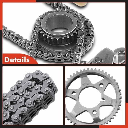 مجموعة A-Premium مكونة من 9 قطع لسلسلة توقيت المحرك مع شداد ودليل وضرس [يناسب DOHC، 4Cyl 2.0L 2.2L] متوافق مع Honda S2000 2000 2001 2002 2003 [2.0L] & S2000 2004 2005 2006 2007 2009 [2.2L] in Saudi Arabia
