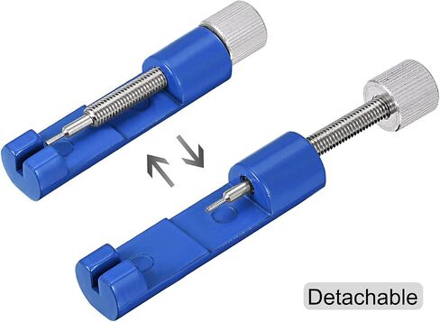 uxcell Strap Link Pin Remover Tool with 3 Spare Pins, 25mm Adjustable Width for Re-size Watch Band, Red in Saudi Arabia