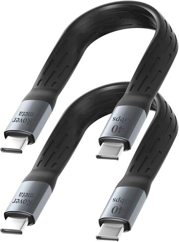 Extra Short USB4 Cable,5inch Thunderbolt 4/3 Cable(USB 4 Gen3 × 2),240W,40Gbps 8K@60HZ Video USB C to USB C Cable for MacBook, Android Auto, External SSD and More Type-C Devices (2Pack) in Saudi Arabia