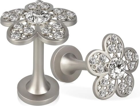 Curtain Holdbacks Black Curtain Tieback Hooks Curtain Holders for Wall 2 Pack Holdbacks for Curtains Crystal Floral Curtain Pull Backs Drapery Hooks for Home Bedroom Office Window in Kuwait