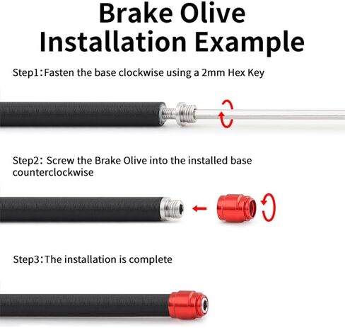 Bike Brake Olive Connecting Insert Kit for AVID SRAM Brake Replacement Part Bicycle Olive Connecting Insert Oil Fitting Kit, Black in Saudi Arabia