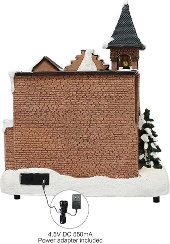 لحظات في الوقت المناسب، مبنى قرية عيد الميلاد، ومحطة إطفاء مزودة بمصابيح LED، وموسيقى عيد الميلاد، ورسوم متحركة - محول الطاقة (مضمن) in Kuwait