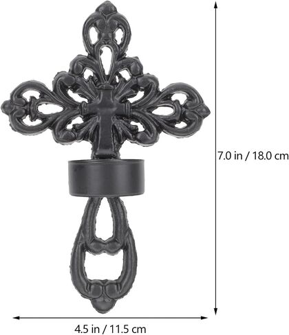 Zerodeko 2 قطعة حامل شموع معدني جدار معلق الشمعدان Tealight عمود الشمعدانات عبر Tealight شمعة حامل الرجعية الحديد الشمعدان لغرفة المعيشة الحمام غرفة الطعام in Saudi Arabia