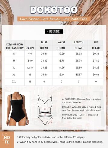 Dokotoo Womens Summer One Piece Swimsuits Square Neck Removable Pads Swimwear Bathing Suits in Saudi Arabia
