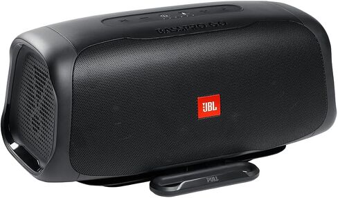 JBL BassPro Go V2 - مضخم صوت يعمل داخل السيارة ومكبر صوت بلوتوث محمول كامل المدى، مقاوم للماء IPx5، بطارية مدمجة قابلة لإعادة الشحن (8 ساعات) وشحن USB in Kuwait