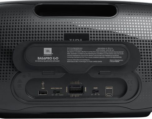 JBL BassPro Go V2 - مضخم صوت يعمل داخل السيارة ومكبر صوت بلوتوث محمول كامل المدى، مقاوم للماء IPx5، بطارية مدمجة قابلة لإعادة الشحن (8 ساعات) وشحن USB in Kuwait