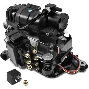 A-Premium Air Suspension Compressor Compatible with BMW 740i 750i 750Li 745e 745Le xDrive 740e xDrive M760i M760Li xDrive Alpina B7, with Bracket, Replace# 4154033180, 37206861882