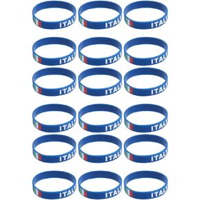NUOBESTY 30Pcs Flag Printed Country Silicone Wristbands Country Silicone Sport Wristbands Football Wristbands Country Bracelets National Flag Wristbands for Sports Games