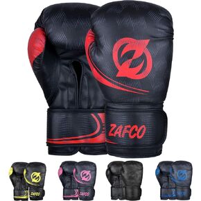 Zafco Boxing Gloves for Men & Women Training Pro Punching Heavy Bag Mitts MMA Muay Thai Sparring Kickboxing Gloves