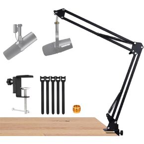 Boom Arm Compatible with Shure Sm7b and Shure Sm58 Mic, Desk Mic Stand for Shure Series Microphone Such As Shure Mv7 Sm57 Se215 and Mv88. in Kuwait