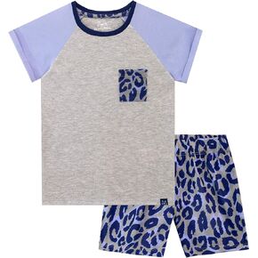 Girls' Leopard Print Short Pajamas