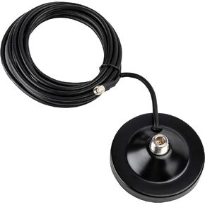 Magnetic Antenna Base for Helium Mining Antennas N-Type Female, 6.5ft Raigen-200 RP-SMA Male Cable, for MNTD, RAK, Bobcat, Syncrobit, Sensecap Helium Miner, Indoor use only