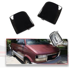 Amber Lens Amber LED Compatible with 1995-2005 Chevrolet Astro GMC Safari Front Bumper Side Marker Signal Corner Lights 1Pair (2 Pieces)