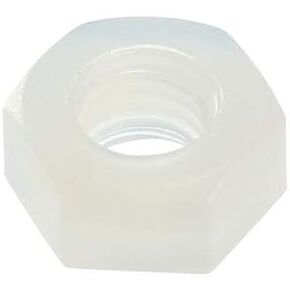 uxcell Nylon Hex Nut, M3x0.5mm Metric Coarse Thread Hexagon Nuts, 100 Pcs (White)