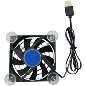 Portable Cell Phone Cooler, Stickable USB Cooling Pad for Cellphone, Compact Fan Holder Phone Cooler, Universal Cooling Fan for Mobile Phone Tablet (Black),free size
