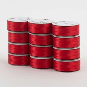 Superior Threads SuperBobs Polyester 12pk M-Style Bright Red Prewound Bobbin