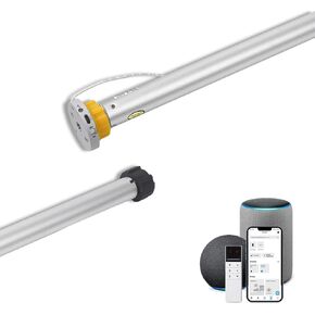 Zigbee Rechargeable Motor Retrofit Motorized Roller Zigbee, Solar Powered, Compatible with Alexa Directly, No Hub Required