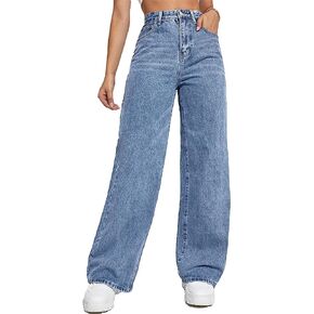 Wide Leg Jeans for Women Casual High Waist Baggy Jeans Denim Pants