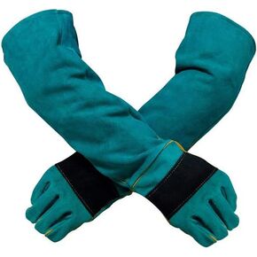 YBB Animal Handling Anti-bite/Scratch Gloves for Dog Cat Bird Parrot Pet (Black)