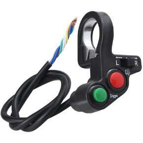 Universal Motorcycle Horn Turn Signal Headlight Switch 7/8'' 22mm Aftermarket Replacement Parts Compatible for Pit Dirt Bike Scooter ATV.