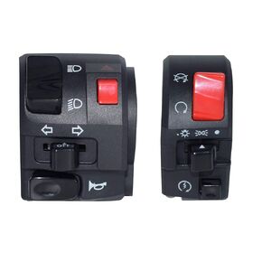 7/8" 22mm ATV Motorcycle Handlebar Control Switches Left Right for Horn Button Turn Signal Electric Fog Lamp Light Start Kill Warning Light