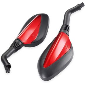 CLEO 8mm Screw Black Side Mirrors for GY6 50cc 125cc 150cc 250cc Chinese Scooter Moped Motorcycle Rear View Mirror