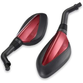 CLEO 8mm Screw Black Side Mirrors for GY6 50cc 125cc 150cc 250cc Chinese Scooter Moped Motorcycle Rear View Mirror