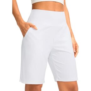 G Gradual Women's Bermuda Long Shorts with Pockets High Waisted Knee Length Shorts for Women Walking Athletic Workout