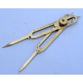Solid Brass Divider Drafting Proportional Tool 6" Navigational Compass Caliper
