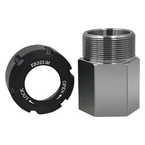 ER32 Collet Block, Hex ER-32 Collet Holder Hard Steel 0.0001" CNC Lathe Hexagon Holder for CNC Lathe Engraving/Turning/Milling Machine Centers